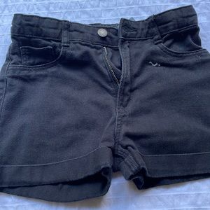 H&M black denim shorts